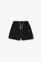 Front image of the Micro owners club mesh shorts in black, by brand Represent