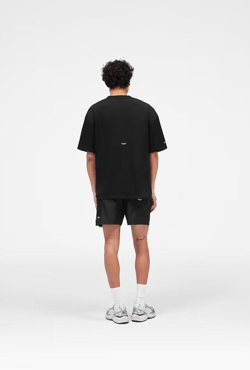 Back image of Micro owners club tshirt in black, by brand Represent
