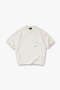 Front image of the Micro owners club tshirt in cream, by brand Represent