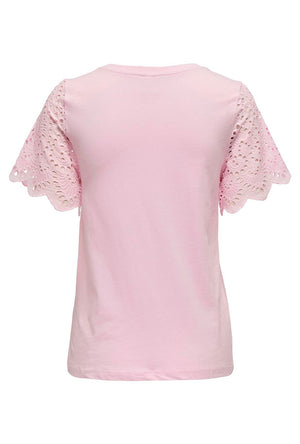 ONLY EBBA LIFE SS LACE TEE