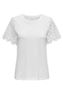 ONLY EBBA LIFE SS LACE TEE