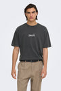 Image of FRED CREATIVE WASHED TEE in black, by brand ONLY AND SONS