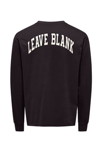 Back image of the Fred life ls varsity tee in black, by brand Only and sons