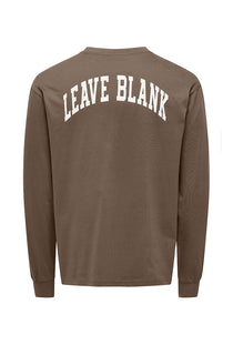 Back image of the Fred life ls varsity tee in brown, by brand Only and sons