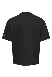 Back image of the Fred life oversize tee in black, by brand Only and sons