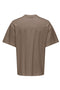 Back image of the Fred life oversize tee in brown, by brand Only and sons