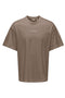 Front image of Fred life oversize tee in brown, by brand Only and sons