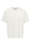 Front image of Fred life oversize tee in white, by brand Only and sons