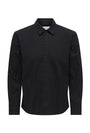 Image of REID LS REGULAR SHIRT in black, by brand ONLY AND SONS