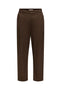 Front image of Toby tap loose twill corby pants in brown, by brand Only and sons