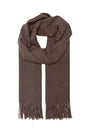 Image of ASTRID SOFT WOVEN FRINGE SCARF in brown, by brand ONLY