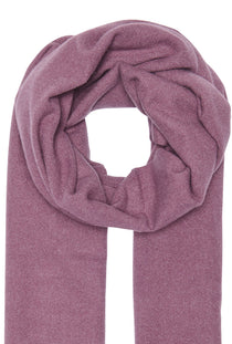 Front image of the Astrid soft woven fringe scarf in burgundy, by brand Only