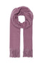 Front image of Astrid soft woven fringe scarf in burgundy, by brand Only