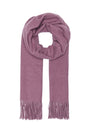 Image of ASTRID SOFT WOVEN FRINGE SCARF in burgundy, by brand ONLY