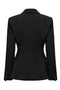 Back image of the Astrid ls sculpture blazer in black, by brand Only