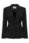 Front image of the Astrid ls sculpture blazer in black, by brand Only