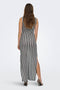 Back image of a model wearing the Bailey s/l zigzag dress in black/white, by brand Only