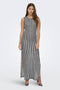 Front image of a model wearing Bailey s/l zigzag dress in black/white, by brand Only