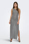 Front image of a model wearing the Bailey s/l zigzag dress in black/white, by brand Only