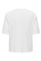 Back image of the Bamboo ss oneck top in white, by brand Only