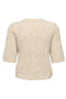 Back image of the Bouble ss vneck button cardigan in stone, by brand Only