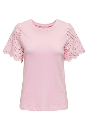 ONLY EBBA LIFE SS LACE TEE