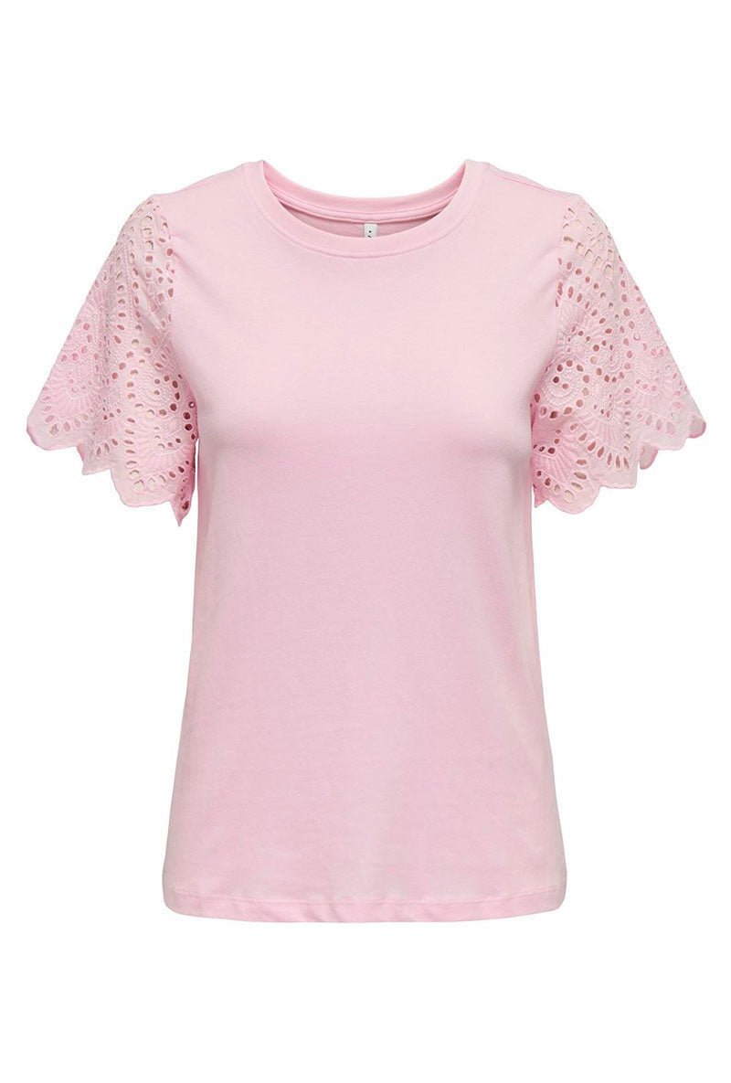 ONLY EBBA LIFE SS LACE TEE