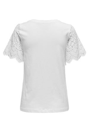 ONLY EBBA LIFE SS LACE TEE