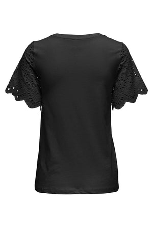 ONLY EBBA LIFE SS LACE TEE