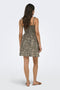 Back image of a model wearing the Emma smock dress in leopard, by brand Only