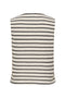 Back image of the Eva sl short stripe vest in off white, by brand Only