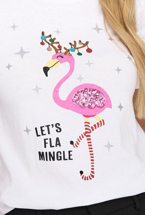 ONLY FLAMINGO CHRISTMAS SS TOP