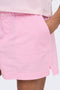 Front image of a model wearing the Filucca hw pull up shorts in pink, by brand Only
