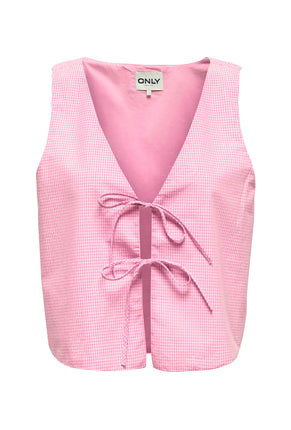 Front image of Filucca life sl vest in pink, by brand Only