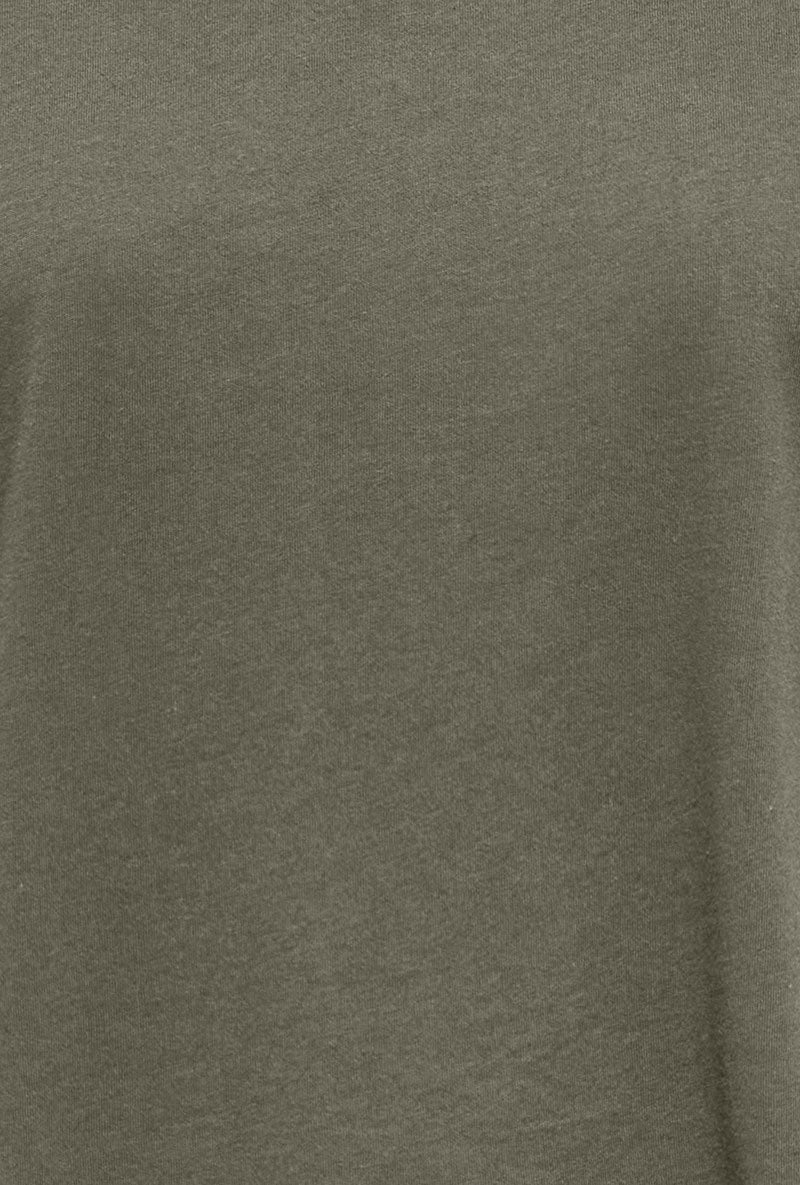 Detail image of Happy ss oneck tee in olive, by brand Only