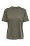 Front image of Happy ss oneck tee in olive, by brand Only