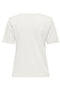 Back image of the Happy ss oneck tee in off white, by brand Only