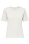 Front image of the Happy ss oneck tee in off white, by brand Only
