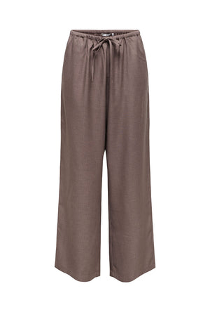 Front image of the Harriet life loose pants in brown, by brand Only