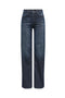 Front image of Juicy hw wide leg jeans in dark denim, by brand Only