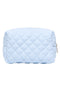 Back image of the Kamilla quilted cosmetic bag in blue, by brand Only