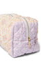 Zip detail image of the Kamilla quilted cosmetic bag in off white, by brand Only