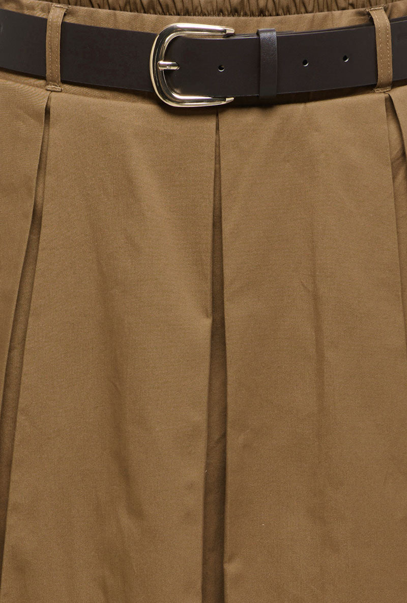 Detail image of Laven zora hw long belt skirt in brown, by brand Only