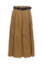 Front image of the Laven zora hw long belt skirt in brown, by brand Only