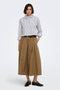 Front image of a model wearing Laven zora hw long belt skirt in brown, by brand Only
