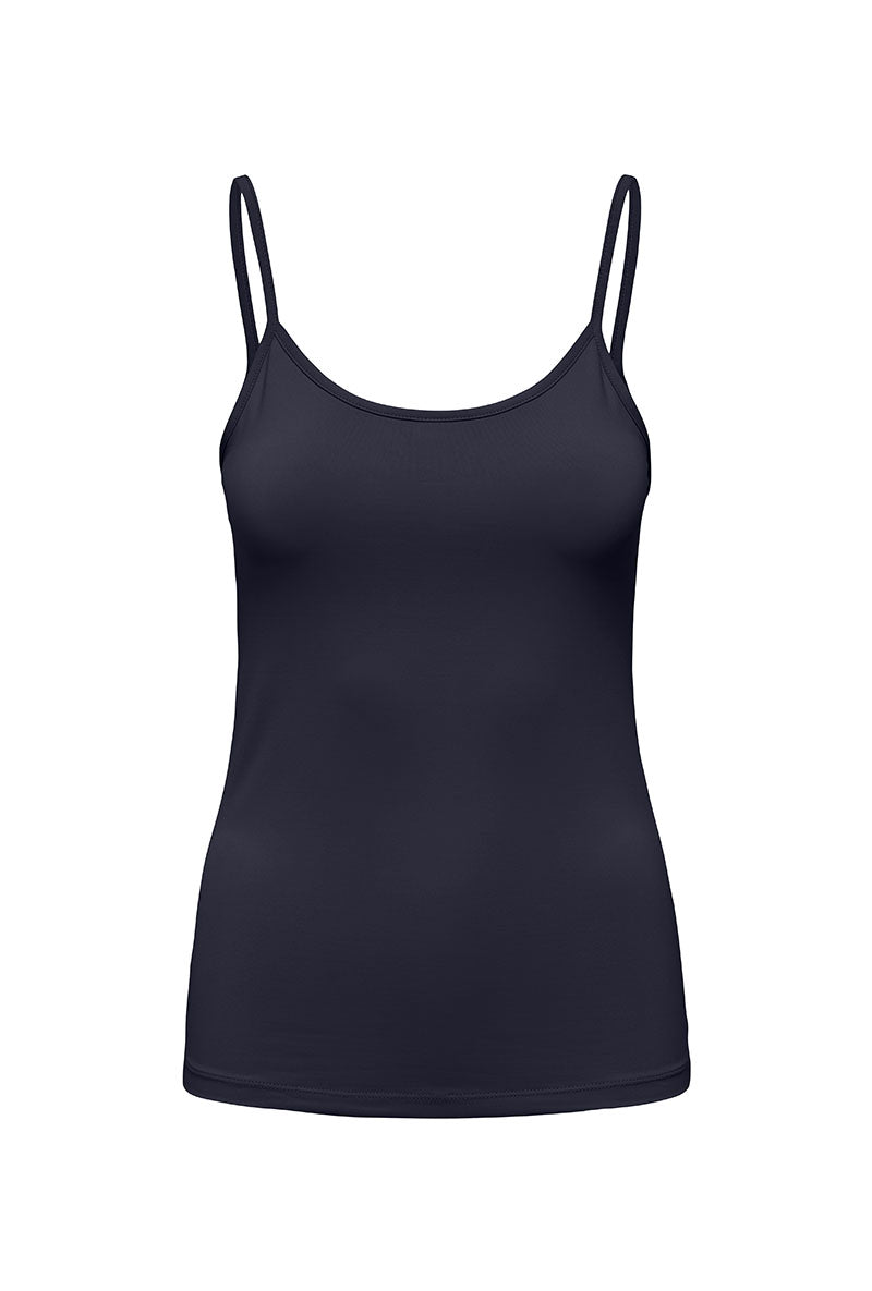 Front image of Lea sl new singlet in navy, by brand Only