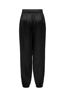 Back image of the Lindona balloon fit pants in black, by brand Only