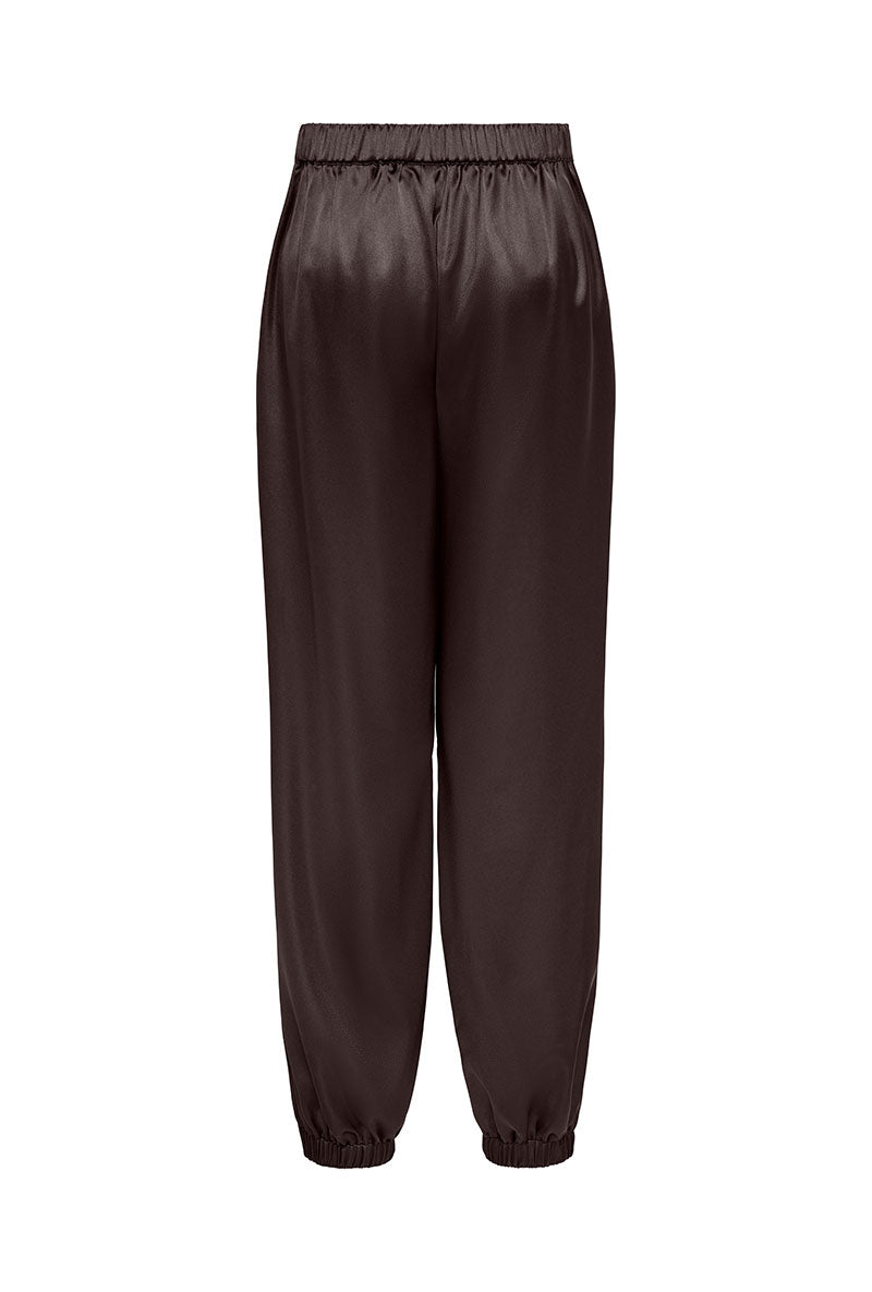 Back image of Lindona balloon fit pants in chocolate, by brand Only