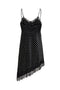 Back image of the Lindona strap satin lace dress in black, by brand Only