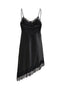 Back image of the Lindona strap satin lace dress in black, by brand Only